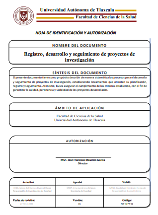 FCS-IN-PR-01 Procedimiento, registro y seguimiento de proyectos de investigacion